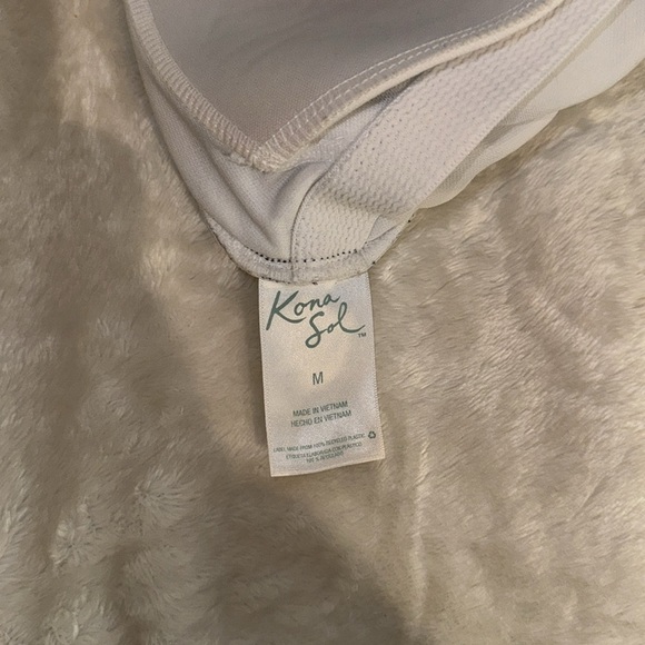 KONA SOL Striped Navy & White Swimsuit - Picture 5 of 5